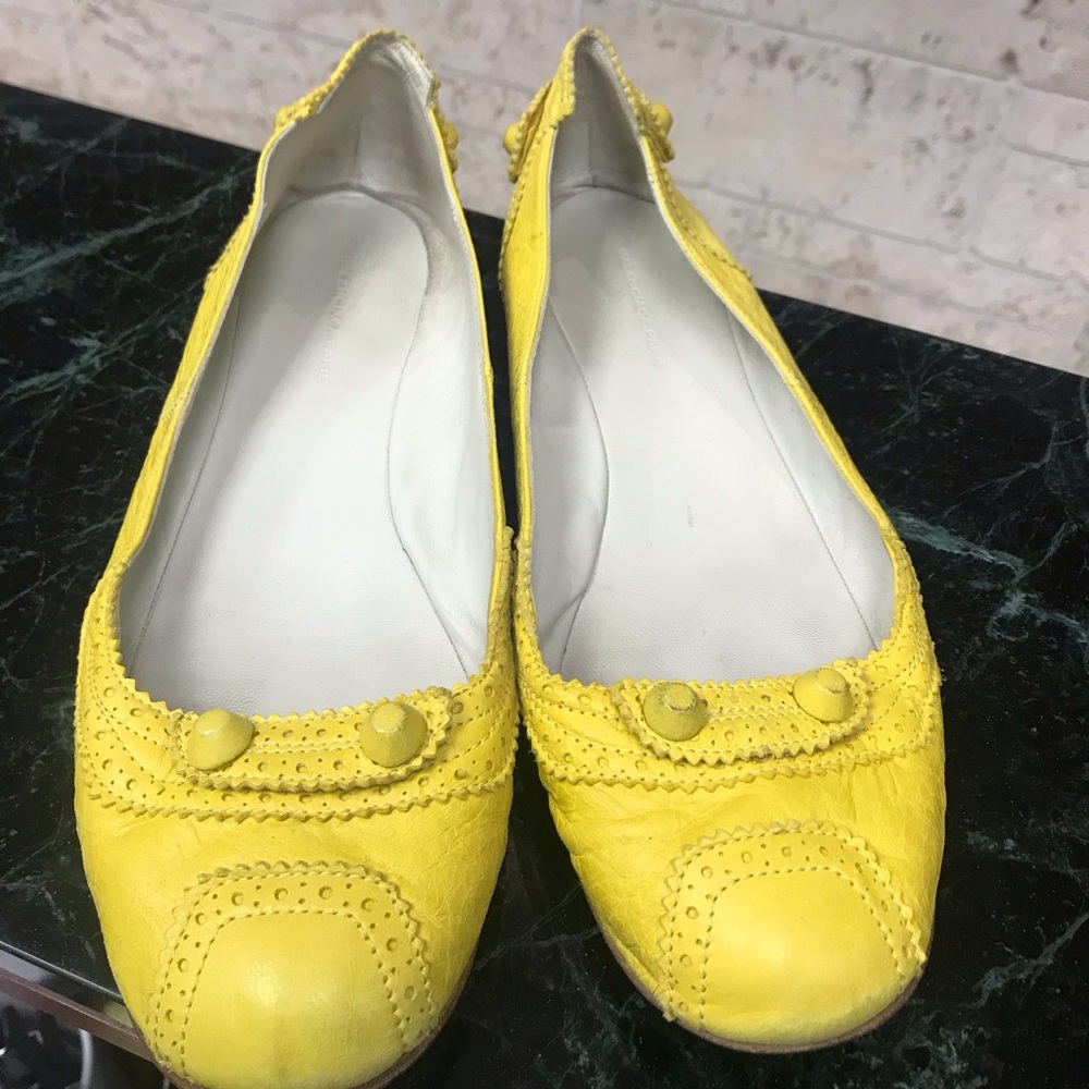 Balenciaga Yellow Flats